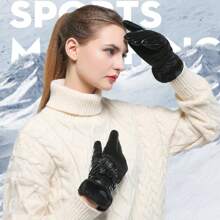 1pc Cute Touchscreen Gloves For Cycling, Winter Riding & Skiing, Women Autumn Accessories