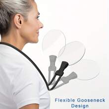 5x Magnifying Glass, Hands-Free Magnifying Glass For Reading, Adjustable Magnifying Glass With Holder Collar, Suitable For Elderly People With Low Vision During Sewing, Production, Cross Stitching, Inspection, And Maintenance. Equipped With A 5.12-Inch Lens And A Special Adjustable Neck Accessory For Elderly People, It Is Very Suitable For Reading, Sewing, Handcrafting, And Cross Stitching - No Battery Required, Reading Magnifying Glass