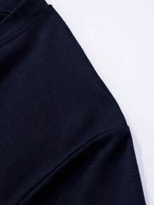 Men's Crew Neck Casual Work Shirt, Summer Daily Casual, Jigsaw Print, 1 Piece - 深藍色 - 查看 6