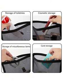 1pc Multi-Color Mesh Bag With Creative Goddess Head Pattern, Charger Storage Bag, Lightweight, Large Capacity, Multi-Function Storage Bag, Travel Toiletry Bag, Suitable For Beach, Vacation, Travel, Picnic, Dating, Practical Digital Bag, Women'S Cosmetic Bag, Student Stationery Bag, Family Medicine Bag, Small Accessories Bag, Suitable For Gift Giving, Back To School Essential, Dormitory Storage - Multicolor - View 2