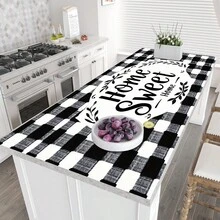 1 pezzo Copri fornello con motivo dolce di casa, resistente ai graffi e al calore, adatto per fornelli elettrici in vetro, copri fornelli, copri asciugatrici, asse da stiro, macchine da caffè e altri elettrodomestici domestici, decorazione per la cucina di casa, feste di vacanza, regali per coppie, il miglior regalo per gli amici, facile da pulire, senza elettricità.