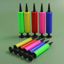 1/3/5pcs,Portable Balloon Pump - Handheld Air Inflator For Foil & Latex Balloons, Fast Inflation For Parties Weddings Birthdays, Durable Plastic Blower (Color Random).Two Different Yellow Styles/Colors Available. Will Be Shipped At Random.