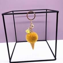 1pc Ice Cream Keychain Plush Pendant Keyring, Cute Zinc Alloy Bag Charm Accessory For Daily Use Car Accessories School Bag Accessories Lanyards With Id Holder Car Accessories Bag Charms - Multicolor - View 16