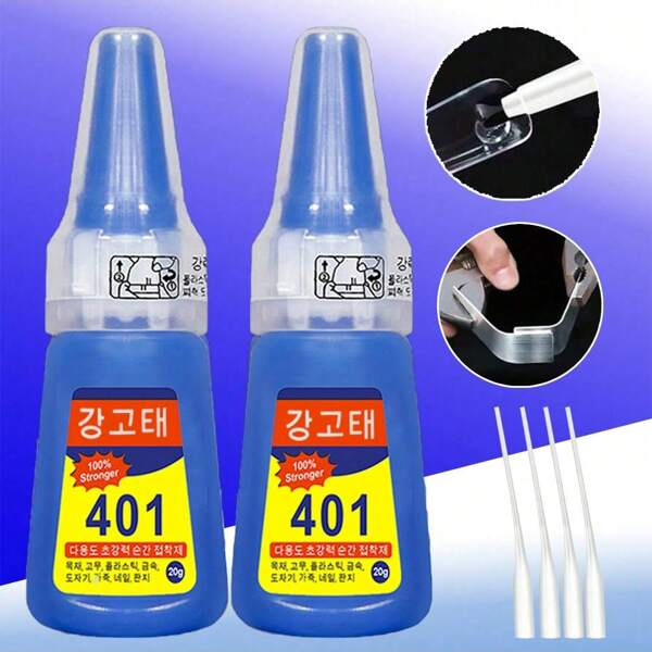 1/2/3/5 Pieces Of Super 401 Glue, Suitable For Various Applications, Transparent Cyanate Adhesive Instant Quick-Drying Super Glue Gel Tube Adhesive Plastic, Metal, Glass, Leather, Nail Art,Wood, Rubber, Jewelry, DIY Process Maintenance, Beaded Jewelry Production Leather Repair, High Temperature Footwear Maintenance Glue Multi-Purpose
