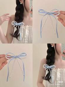 20 件/10 件/5 件高品质丝带手工蓝色蝴蝶结芭蕾风格蝴蝶结、蛋糕装饰、手工缝纫配件蝴蝶结、DIY 发饰、婚礼、生日气球丝带装饰 - 霧霾藍 - 查看 4