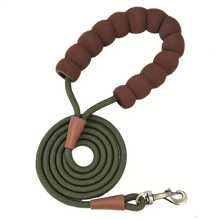 Slip-Resistant Dog Leash - Comfortable Handle, Durable Polyester Material, Adjustable Length, Available In Green, Red, Blue, Black | Suitable For Medium & Small Dogs | Fashionable Design, Sturdy & Durable Small Dog Leash - Multicolor - View 10