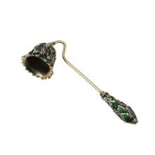 1 pieza Apagavelas elegante con mango largo, accesorio de metal para velas, apagador de llama del pabilo, decoración del hogar, regalo