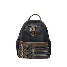 Women Shoulder Bags - 帆布灰黑色 - 查看 7