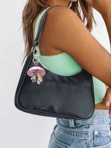 1个可爱猫咪亚克力钥匙扣 - 防止钥匙丢失 - 卡通动物挂件，带扣，时尚背包配件和礼品创意，猫咪挂件，猫咪钥匙扣，PVC材质，双面印刷，图像清晰，色彩鲜艳，带扣 - 适用于各种包型，方包，单肩包 - 彩色 - 查看 3