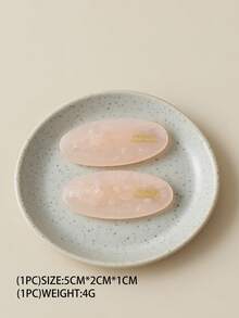 2 件/套高端新款法式复古醋酸纤维片发夹、发饰、头饰配件、椭圆形几何发夹、时尚百搭的发夹，适合日常旅行、聚会、海滩派对以及夏季、秋季和返校季节佩戴假日必备秋季发饰优雅