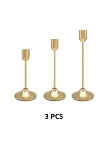 12件/6件/3件金色/黑色/镀金烛台套装，适用于柱状蜡烛和锥形蜡烛，适合圣诞节、万圣节、复活节、感恩节、家居、婚礼、派对、周年纪念日装饰 - 彩色 - 查看 15