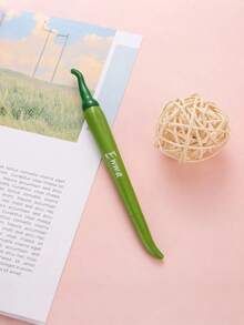 Customized Realistic Chili Pepper Neutral Pen, Cute Red, Green, Yellow Chili Shaped Ballpoint Pen, Personalized Fruit Ballpoint Pen, Chili Stationery Pen, Office Supplies Signing Pen,For School Supplies,Back To School,Office Decor - Multicolor - View 7