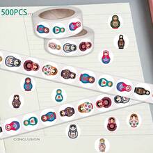 SCXXBSW 500 Sheets/Roll Cartoon Fun And Exquisite Roll Stickers DIY Decoration Guitar Notebook Table Waterproof Stickers - Multicolor - View 12