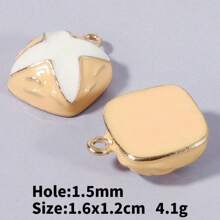 2 piezas/15 piezas/24 piezas Lindos dijes de aleación de zinc esmaltados con diseños 3D realistas de comida, animales, frutas, pasteles, sandía, corazón, cereza, chile, ideales para manualidades y elaboración de joyería