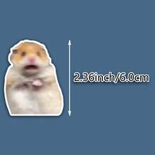 1/3 miếng dán cản xe hơi vui nhộn hình chú chuột hamster ngạc nhiên, nội thất hoặc ngoại thất JDM, miếng dán mặt chống chịu thời tiết - Nhiều màu sắc - Xem 3