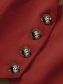 Top sin mangas con espalda descubierta casual para mujer, con botones delanteros, estilo elegante, para verano - Rojo - Ver 3