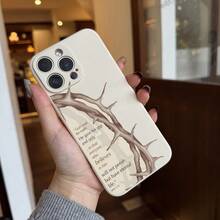 Christian Phone Cases With Crown Of Thorns For IPhone 16 11 15 14 13 12 Pro Max Plus, Phone Cover With Bible Verse, Christmas Gifts, Christian Gifts For Women And Men 17 17promax - 白色 - 查看 3