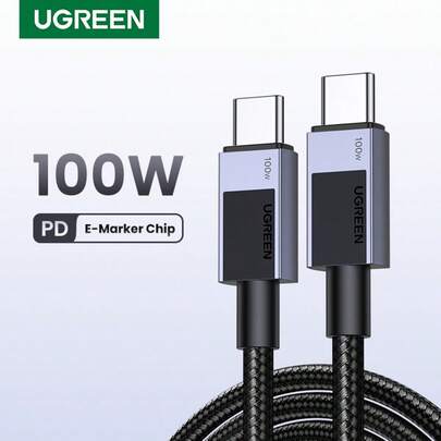  UGREEN Uno 100W Type C 快速充电线 E-Marker 兼容 16 15 系列三星 S24 S23 Ultra iPad Pro Switch 兼容 16、16 Pro Max、15、15 Plus、15 Pro、15 Pro Max，兼容 Redmi，兼容 OnePlus 充电器