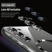 Magnetic Transparent Phone Case Compatible With Galaxy A06 A16 A26 A36 A56 S25 Ultra S24 Ultra S25 FE, Built-In Camera Lens Protector, Luxury Electroplated Soft TPU Clear Shockproof Ultra-Thin Protective Cover, Also Compatible With IPhone 17 16 15 14 13 12 11 Series, 17 Pro Max, Christmas Gift - Black - View 6