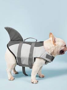 PETSIN 夾克,適合大型犬游泳和划船救生衣,小型、中型和大型犬的鯊魚救生衣,帶有救援手柄和高浮力。