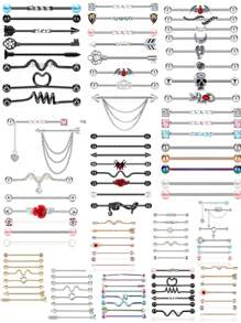 8入組14g不銹鋼工業用耳珠軟骨身體飾品38mm 1&1/2 英寸工業用刺穿條,適用於女士男士蛇鏈垂墜