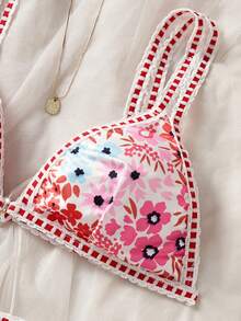 Gemustertes Stoffknopf-Strandkleid, sexy, geeignet für Strand, Dates, Partys und Festivals