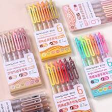 Bút Languo New Clicker D-200 cỡ lớn, viết được nhiều màu, dạng gel mềm, 6 ngòi, bút dạ quang, đầu 0,7mm, thân trong suốt, thích hợp để vẽ, tô sáng, ghi chú của học sinh, vẽ, làm sổ tay hướng dẫn, sử dụng trong văn phòng - Nhiều màu - Xem 12