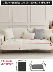 1 件厚毛绒沙发垫套，现代简约防滑保暖沙发座垫，防尘可洗沙发套，柔软防褪色，宠物友好，适合 L 型沙发和 1/2/3/4 座沙发，适用于卧室、办公室、客厅 - 米色 - 查看 13