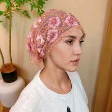 1 buc. Model floral cu dungi, floral (combinație), casual, boem, petrecere, drăguț, poliester, mărgele, stras, ciucure, broderie, patchwork, eșarfă pentru cap, potrivită pentru zi cu zi, acasă, vacanță, întâlnire de seară, cadou, toate anotimpurile, decor elegant cu ciucure din mărgele acrilice, decor cu coadă de pește, stras, broderie florală, decor
