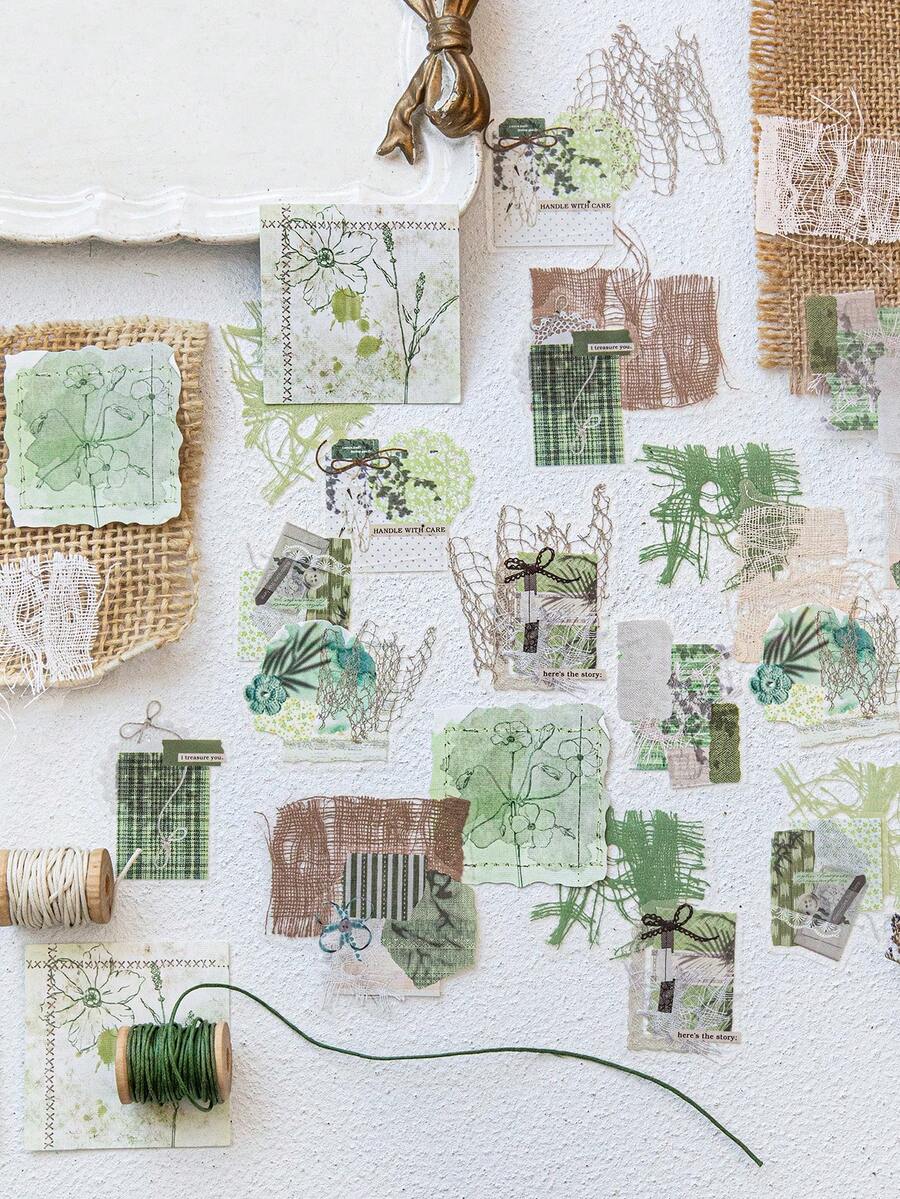 MOCARD 30 pezzi/confezione Adesivi in pizzo per scrapbooking, adesivi decorativi creativi e di , materiali artigianali fai-da-te, regali per le vacanze, forniture scolastiche personalizzate per scrapbooking