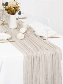 1/6/8/10 buc, șervețel de masă din tifon, 10 picioare (aproximativ 3 m), față de masă roz-maro, potrivită pentru mese, material din șifon, 35 x 118 inci (aproximativ 90 x 300 cm), șervețel de masă boem, decor rustic, șervețel transparent, potrivit pentru nuntă, ziua de naștere, petrecere de mireasă (roz-maro)