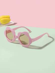 1 Peça Óculos de Sol Acrílicos Boêmios Fofos com Armação Floral para Meninos e Meninas de 9-14 Anos, Moda Eyewear para Piquenique e Passeios de Verão
