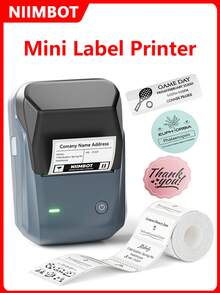 Niimbot B1 Mini Portable Thermal Printer, Pocket Label Printer Suitable For Self-Adhesive Stickers, UV Labels, Bluetooth Printing - Lake Blue Gray - View 2