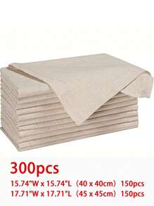 2/6/12/300pcs Beige Linen-Look Napkins, Suitable For Banquet, Dining, Restaurant, Kitchen, Dining Table Decor