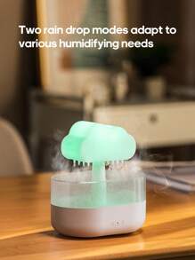 kinscoter 1 Peça Umidificador de Ar em Formato de Nuvem de Chuva com USB, Difusor de Aromaterapia de Óleo Essencial com Gota de Chuva, 7 Cores, Luz Noturna em Formato de Nuvem de Chuva, Difusor de Aroma para Casa, Hotel, Presente de Aniversário