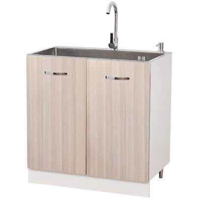 Shally Dogan Shally Dogan Mobile Sottolavello per Cucina 2 Ante componibile Mobiletto base da 80 per lavello 80 x 50 x 85 cm