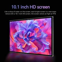Qetupa Tablet PC Android 14 10,1 inci, RAM 3GB + ROM 64GB, Prosesor MTK 6755 Quad-Core 1,3GHz, Layar Sentuh IPS HD (1280x800), Bluetooth 5.2 dan WiFi 5 802.11ac, GPS, Kamera Depan 2MP dan Kamera Belakang 5MP, Baterai Besar 6000mAh, Tanpa Kartu SIM - Hitam - View 3