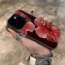 Vintage Oil Painting Lily Flower Pattern TPU Phone Case Compatible With Apple 16 PROMAX, 15 PROMAX, 14, 16 PLUS, 15, 13P, 12, 11, X, XR, XS MAX, Silicone Shockproof Colorful Acrylic Protective Cover Compatible With Samsung Series - Multicolor - View 3