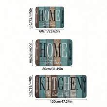 1/2/3 Pcs Farmhouse Style Kitchen Rugs: Green, Brown And Teal Green Spring/Summer Outdoor Theme Kitchen Mats, 5mm Thickness, 850g/Sqm, Rectangular, Machine Washable, Soft, Easy To Clean, Suitable For Kitchen, Bathroom, Bedroom And Living Room - Multicolor - View 16