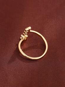 1pc Minimalist Cute Fashionable Niche Design 26 Letter Ring For Women, Suitable For Daily Wear On Finger - Silver - View 4