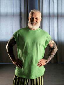 Oversized Tank Top 100% Cotton 30.1 Combed With 17 Colors Available From P To G6 - 綠旗 - 查看 1