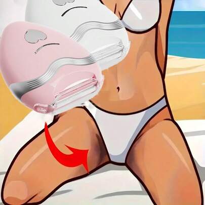 女士电动剃须刀 - 干湿两用无痛脱毛修剪器，适用于比基尼、眉毛、脸部、腿部和腋下 - 便携式比基尼修剪器 - 可充电、无线 - 温和有效剃须，电池容量：200mAh