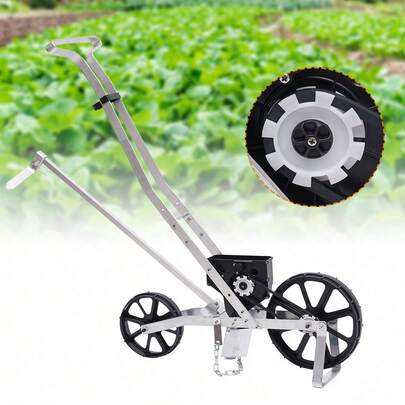 Garden Seeder, Hand Seeder, Garden Push Seeder, Walk-Behind Row Crop Planter, Manual Garden Lawn Spreader For Sowing Seeds, Backyard Agriculture For Various Seeds