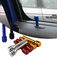2pcs Car Alloy Door Lock Pins, Suitable For Polo, Golf 3, Beetle MK2, MK3, MK4, MK5, MK6, Bora, CC, Passat B6, B5, B7 - Multicolor - View 1