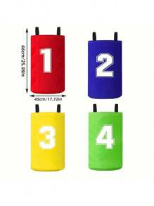 4 件土豆袋赛跑和跳跃袋 - 39.37 英寸耐用户外家庭游戏，适合生日派对、狂欢节、土豆袋赛跑袋、户外派对游戏、跳跃袋、毕业典礼、派对、运动会、生日派对、户外家庭聚会、烧烤、派对用品 - 彩色 - 查看 3