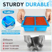 1-Cup Silicone Freezer Molds With Lid, 4 Packs Soup Freezer Ice Cube Tray For Food, Silicone Food Freezing Container For Storing And Freezing Soup, Broth, Sauce And Ice.,9821814 - 芥末黃 - 查看 7