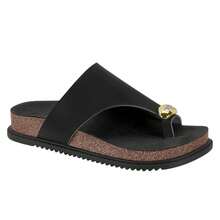 Chinelo Papete Feminino Polegar Beira Rio Conforto 8524110 - Preto - Visão 1