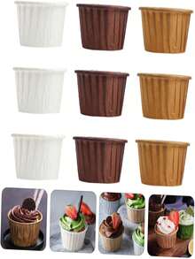 100 chiếc giấy lót bánh cupcake màu cà phê chủ đề Halloween, cốc giấy nướng bánh mini, cốc bánh muffin dùng một lần, cốc giấy đựng bánh, dùng để tự làm bánh tráng miệng, thích hợp cho đám cưới, tiệc sinh nhật (màu nâu). Cốc nướng bánh Halloween/Giáng sinh, 50 chiếc giấy lót bánh cupcake màu trơn. - Nhiều màu - Xem 7