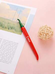 Customized Realistic Chili Pepper Neutral Pen, Cute Red, Green, Yellow Chili Shaped Ballpoint Pen, Personalized Fruit Ballpoint Pen, Chili Stationery Pen, Office Supplies Signing Pen,For School Supplies,Back To School,Office Decor - Multicolor - View 17