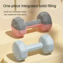 2 piezas/1 pieza Mancuerna mini para mujeres, esquema de color de dopamina. Adecuado para principiantes, equipo de fitness unisex para uso en el gimnasio/hogar. Diseño con revestimiento, entrenamiento de músculos del brazo, mancuerna pequeña para yoga